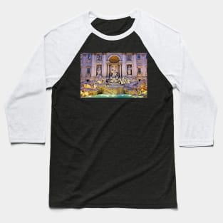 Fontana di Trevi Baseball T-Shirt